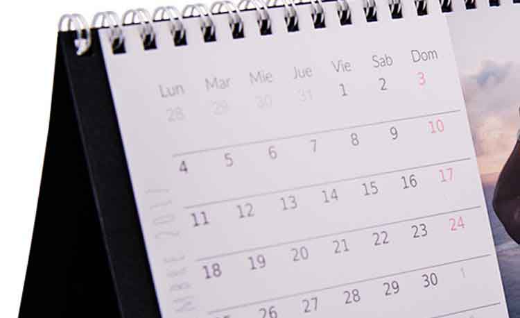 Calendario Sobremesa