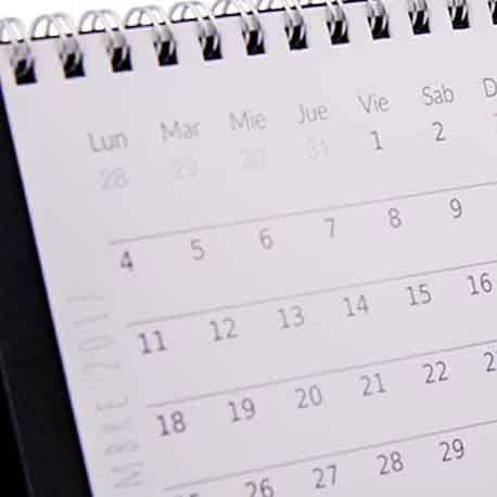 Calendario de sobremesa personalizado